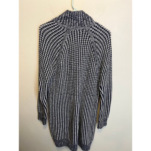 Gap Navy Blue Long Length Chunky Oversized Heavy Knit Nautical Sweater Size M - Picture 11 of 12